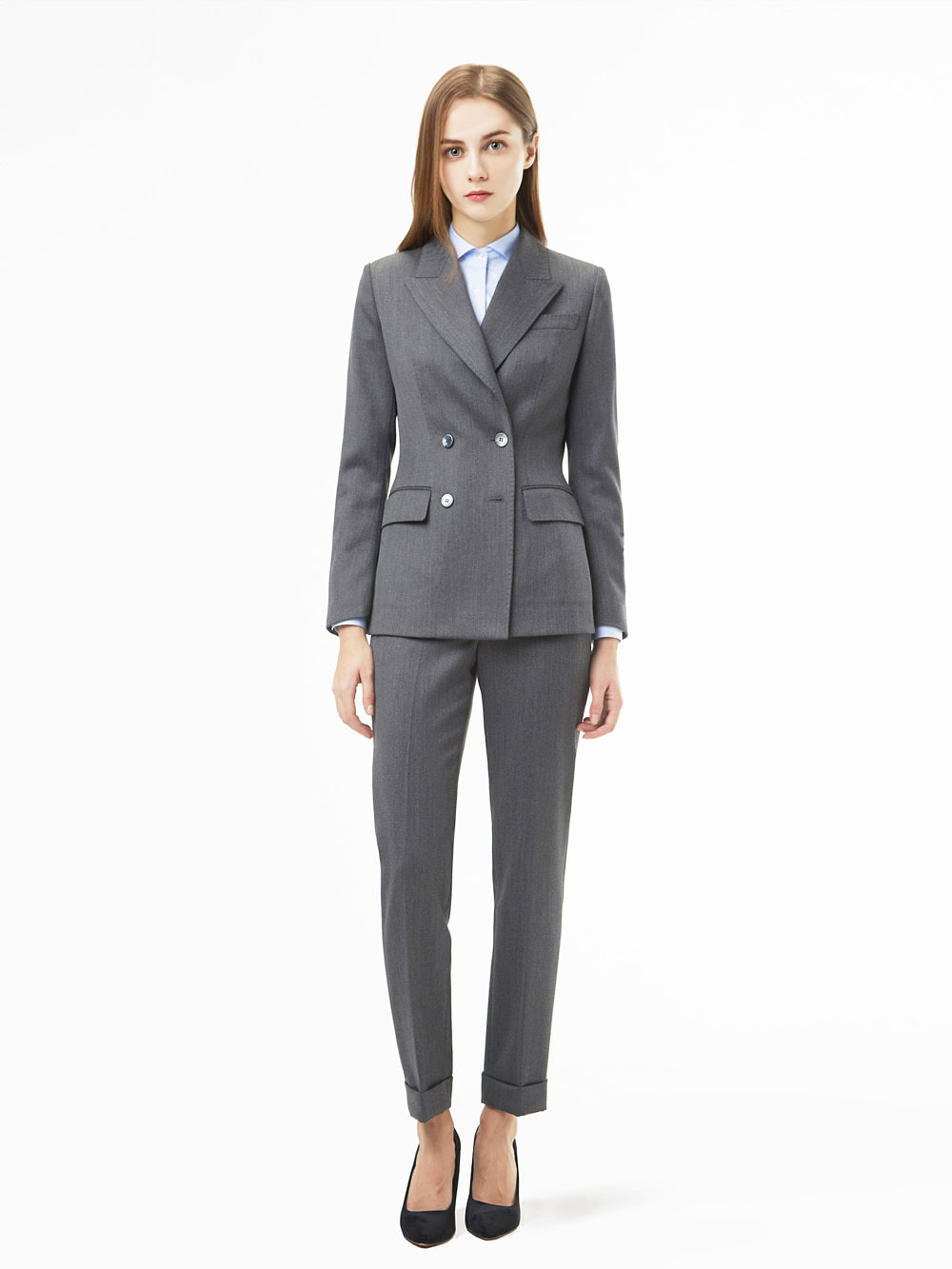 Holland&amp;Sherry Gaberdine Grey Suit